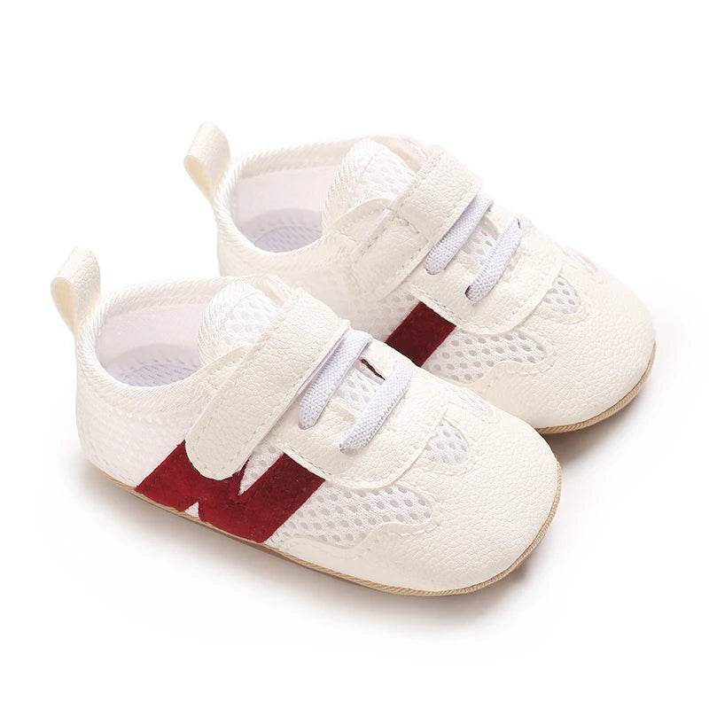 Ultra Comfortable Baby Sneakers Letters Splicing Design Non Slip First Walkers For Infants - ToylandEU
