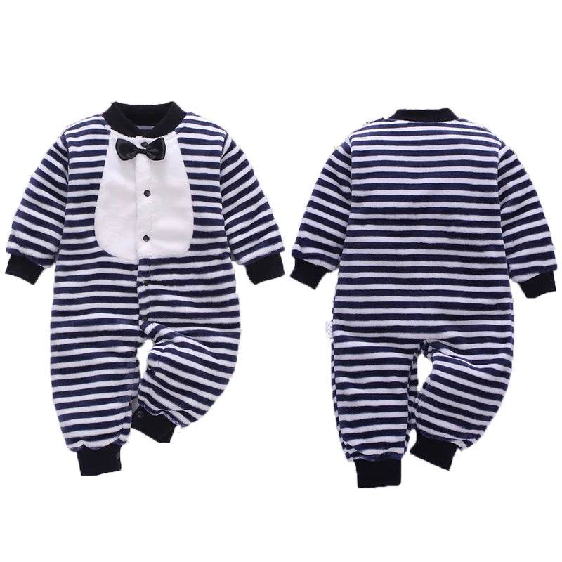 Ultra Cozy Soft Flannel Knit Baby Romper Unisex 0 To 18 Months For Winter Spring All Day Comfort - ToylandEU