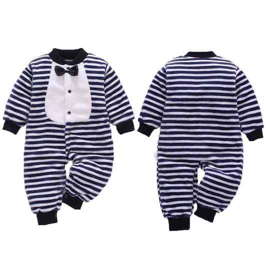 Ultra Cozy Soft Flannel Knit Baby Romper Unisex 0 To 18 Months For Winter Spring All Day Comfort - ToylandEU