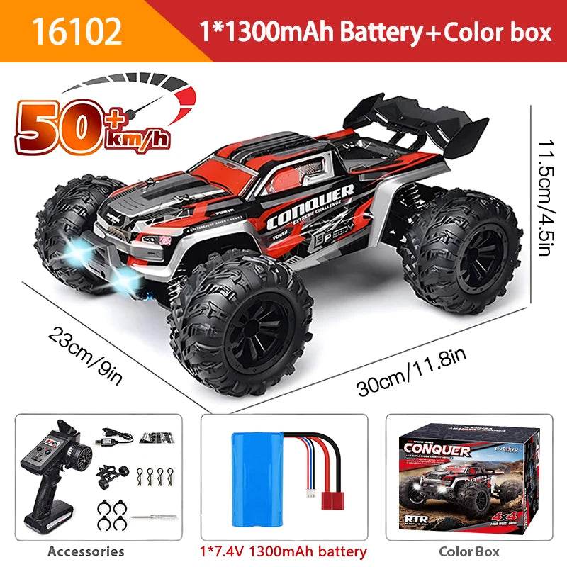 Ultra High Speed 4WD RC Car LED Remote Controller For Kids - ToylandEU