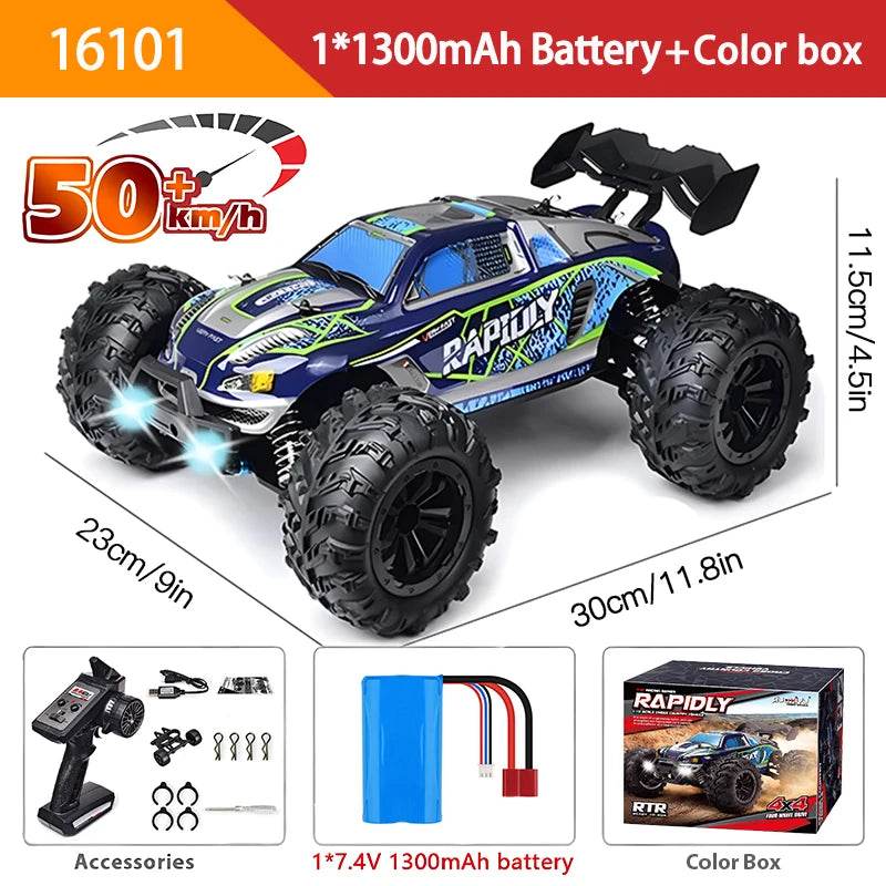 Ultra High Speed 4WD RC Car LED Remote Controller For Kids - ToylandEU