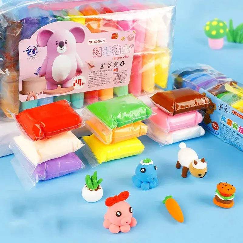 Ultra Light Air Dry Clay With Tools For Colorful Kids - ToylandEU