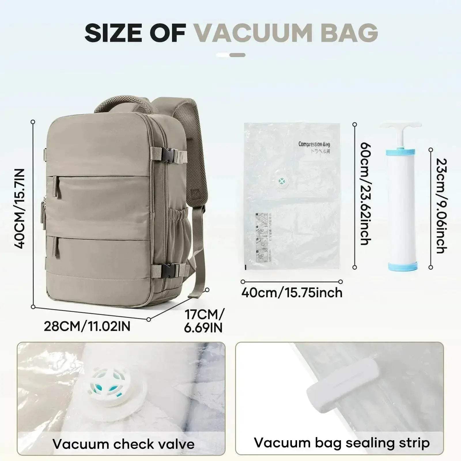 Ultra Lightweight Travel Backpack Carry On 40x20x25 With Air Cushion Straps Unisex Laptop Compartment For Work Or School - ToylandEU