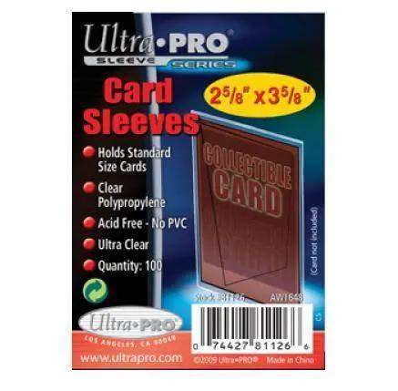  Ultra Pro Card Sleeves 2.5 by 3.5 Inches Acid Free Pack 100 -  ToylandEU™