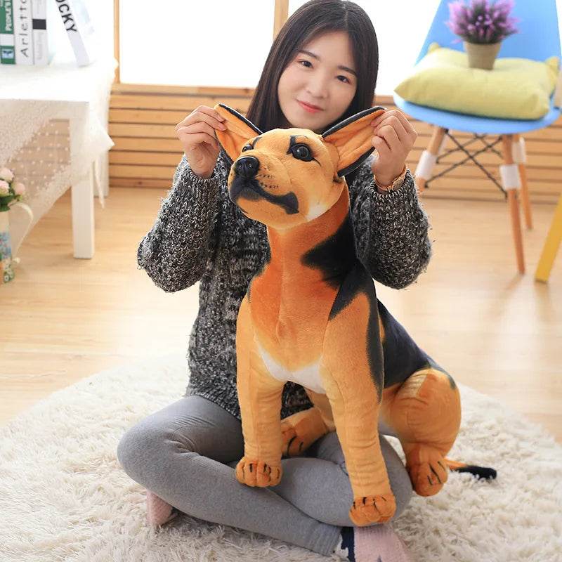Ultra Realistic Plush Toy Sitting German Shepherd For Kids - ToylandEU