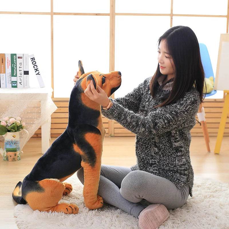 Ultra Realistic Plush Toy Sitting German Shepherd For Kids - ToylandEU