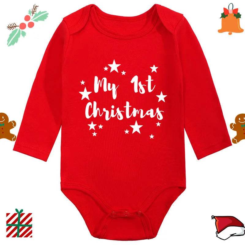 Ultra Soft Cotton Baby Romper Unisex Santa Elk Print Christmas For Newborns 0 To 12 Months - ToylandEU