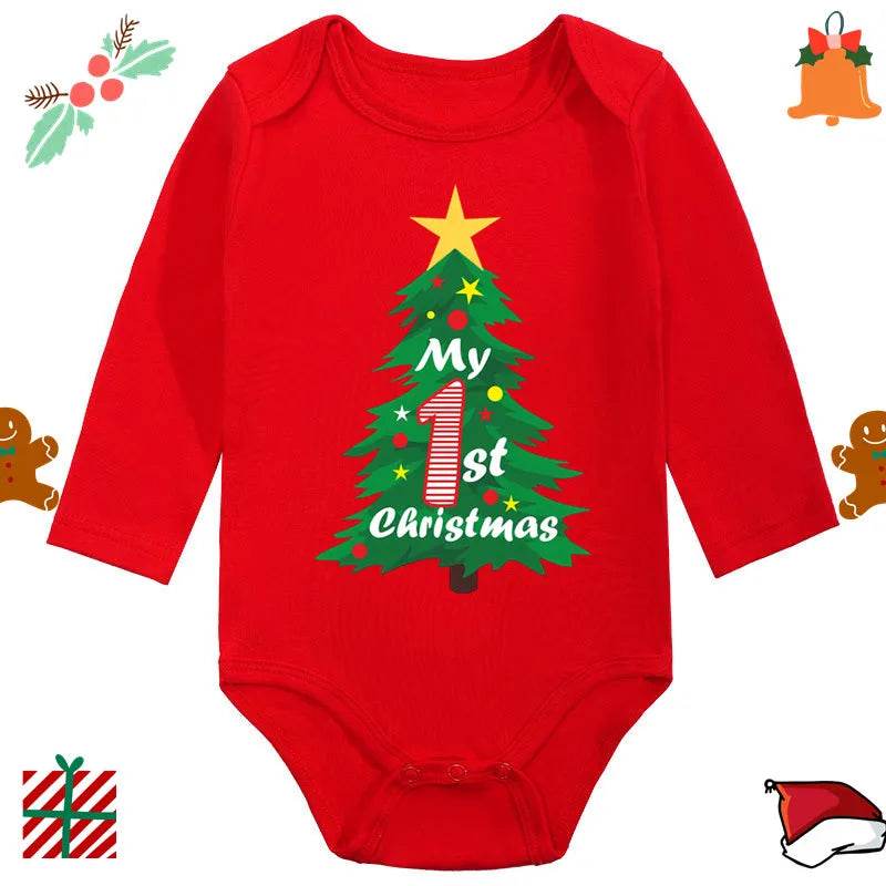 Ultra Soft Cotton Baby Romper Unisex Santa Elk Print Christmas For Newborns 0 To 12 Months - ToylandEU