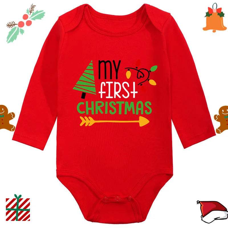 Ultra Soft Cotton Baby Romper Unisex Santa Elk Print Christmas For Newborns 0 To 12 Months - ToylandEU