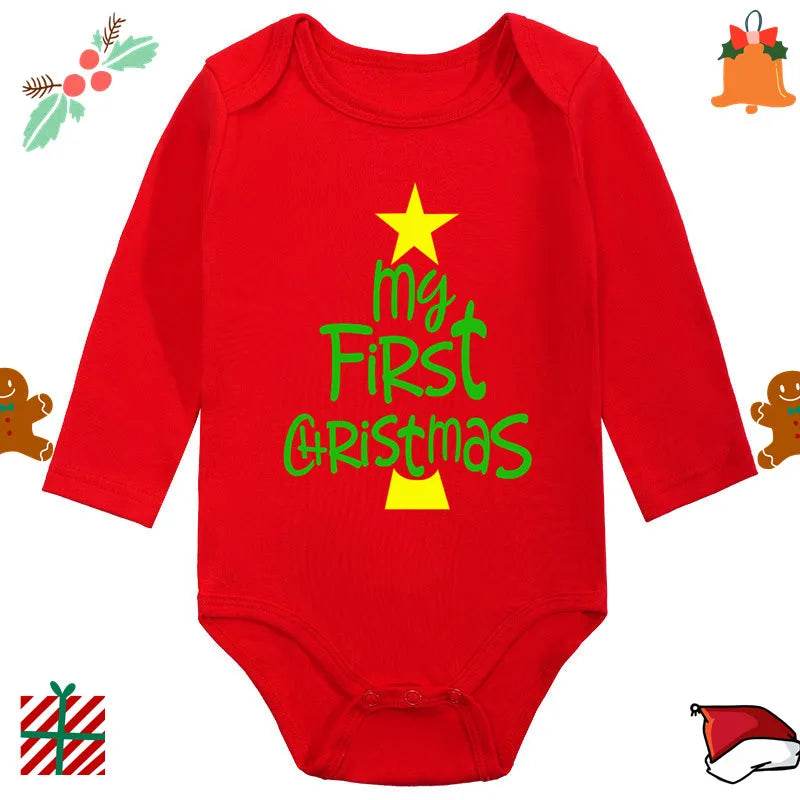 Ultra Soft Cotton Baby Romper Unisex Santa Elk Print Christmas For Newborns 0 To 12 Months - ToylandEU