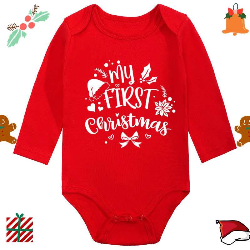 Ultra Soft Cotton Baby Romper Unisex Santa Elk Print Christmas For Newborns 0 To 12 Months - ToylandEU