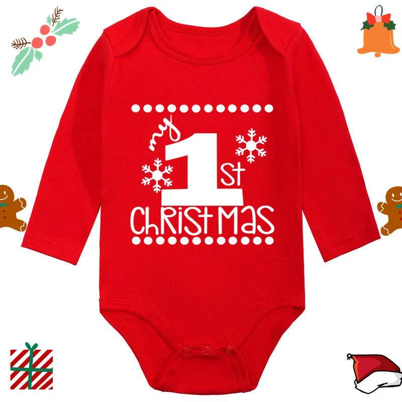 Ultra Soft Cotton Baby Romper Unisex Santa Elk Print Christmas For Newborns 0 To 12 Months - ToylandEU