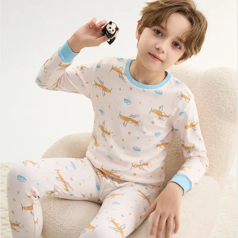 Ultra Soft Cotton Pajama Set Astronaut Blue For Boys Ages 7 To 13 - ToylandEU