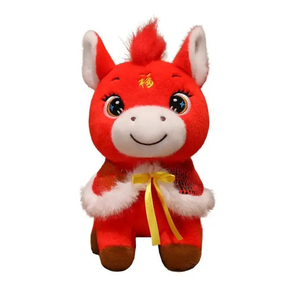 Ultra Soft PP Cotton Horse Plush Toy With Flower Design - ToylandEU