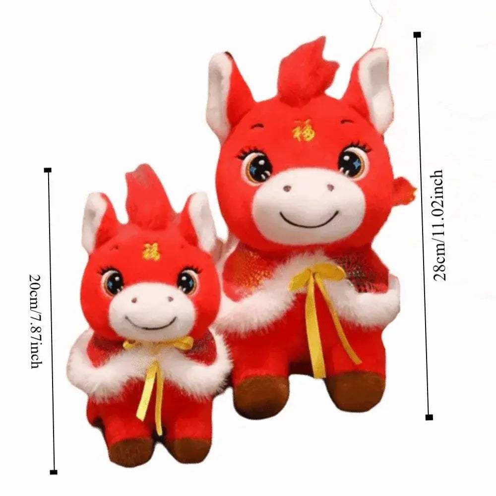 Ultra Soft PP Cotton Horse Plush Toy With Flower Design - ToylandEU