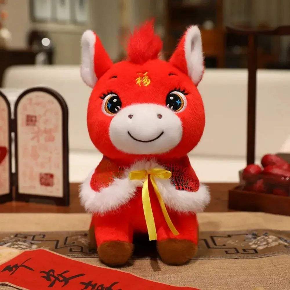 Ultra Soft PP Cotton Horse Plush Toy With Flower Design - ToylandEU