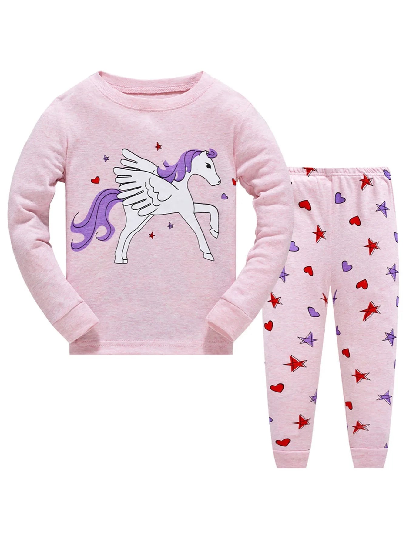 Ultra Soft Premium Kids Cotton Pajama Sets With All Season Cartoon Unicorn Print For Girls - ToylandEU