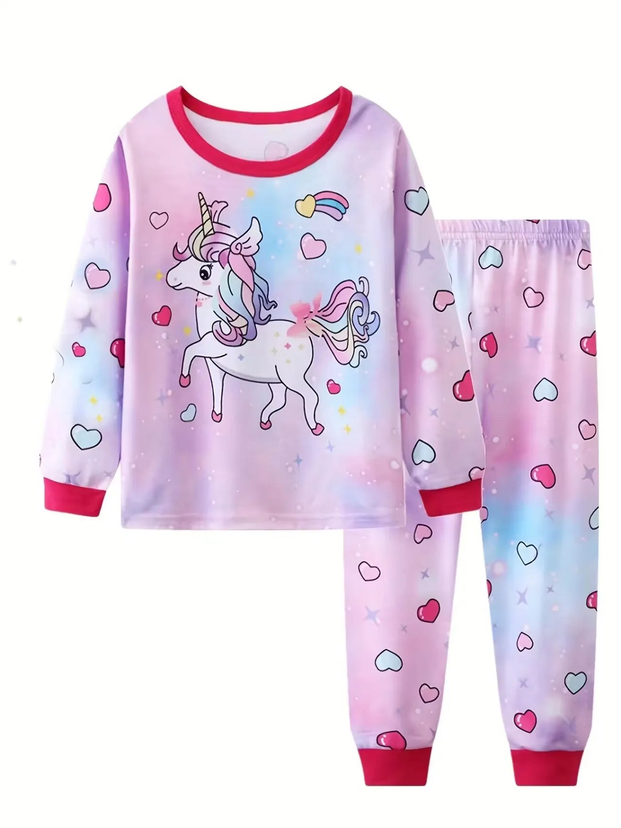 Ultra Soft Premium Kids Cotton Pajama Sets With All Season Cartoon Unicorn Print For Girls - ToylandEU