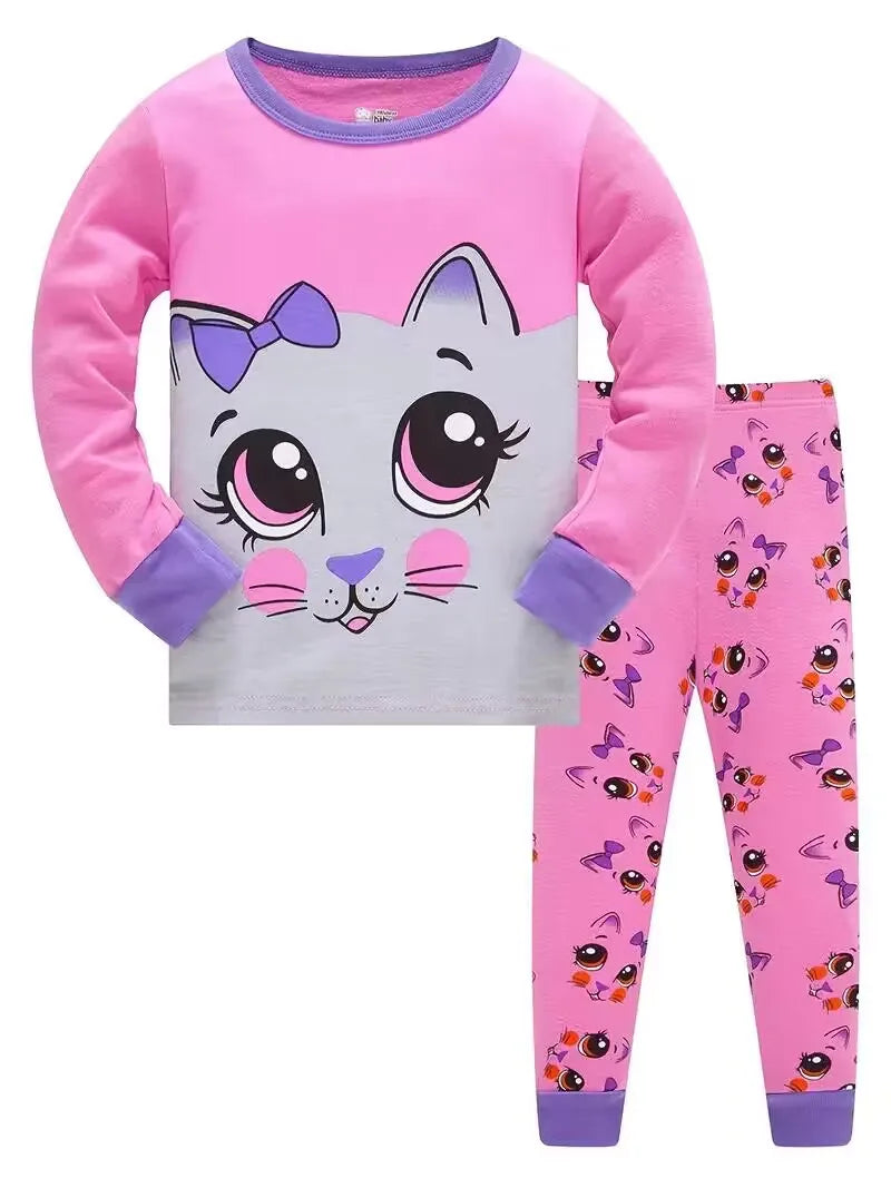 Ultra Soft Premium Kids Cotton Pajama Sets With All Season Cartoon Unicorn Print For Girls - ToylandEU
