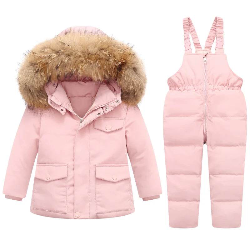 Ultra Warm Down Jacket Real Fur Trim Detachable Cap Kids - ToylandEU