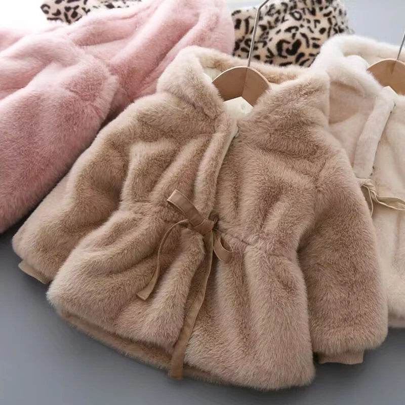 Ultra Warm Winter Coat For Girls Mink Fur Thickened Hooded - ToylandEU
