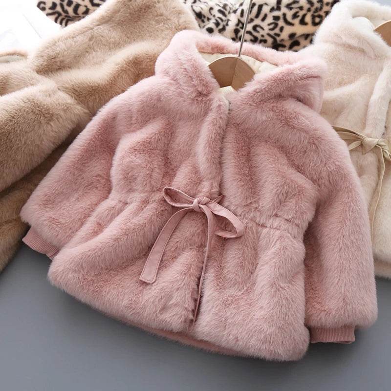 Ultra Warm Winter Coat For Girls Mink Fur Thickened Hooded - ToylandEU