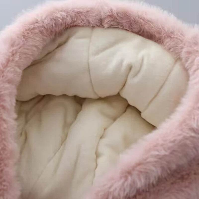 Ultra Warm Winter Coat For Girls Mink Fur Thickened Hooded - ToylandEU