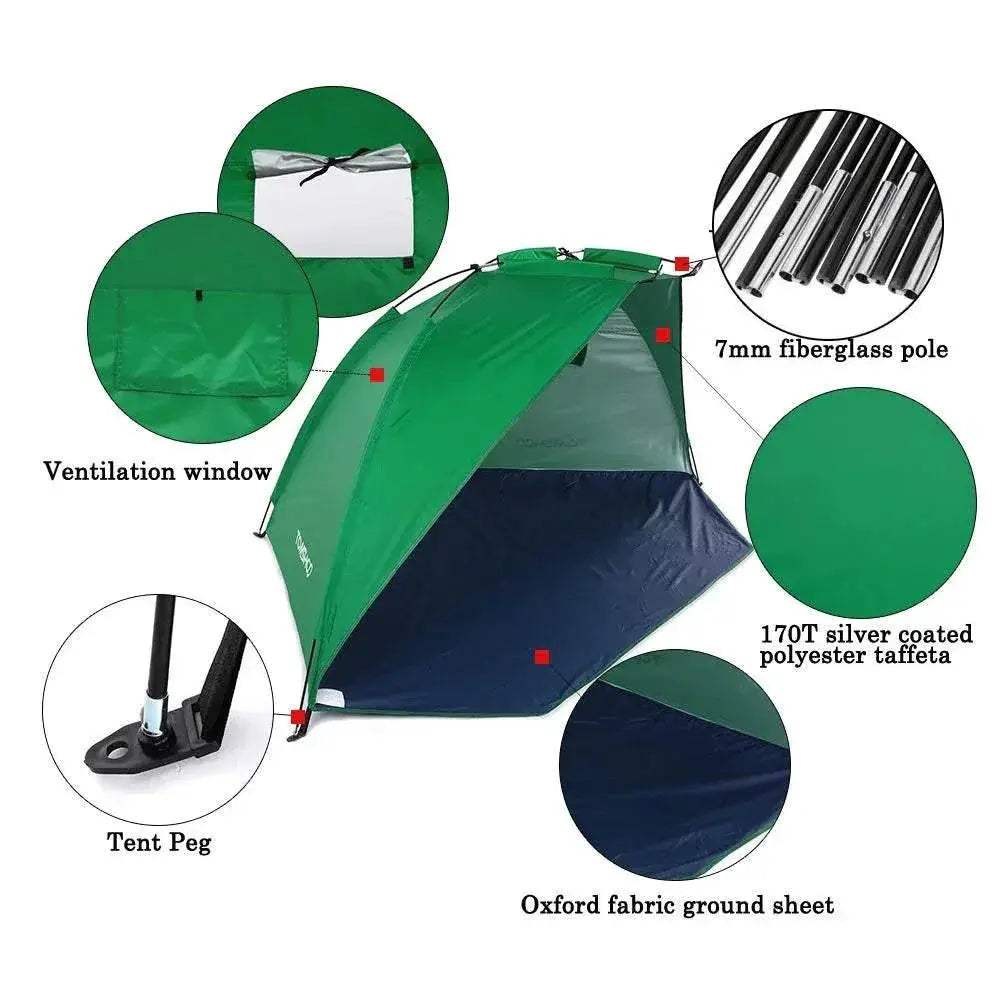 Ultralight Outdoor Beach Tent with UV Protection for Two Persons Fishing Picnic and Park Use - ToylandEU