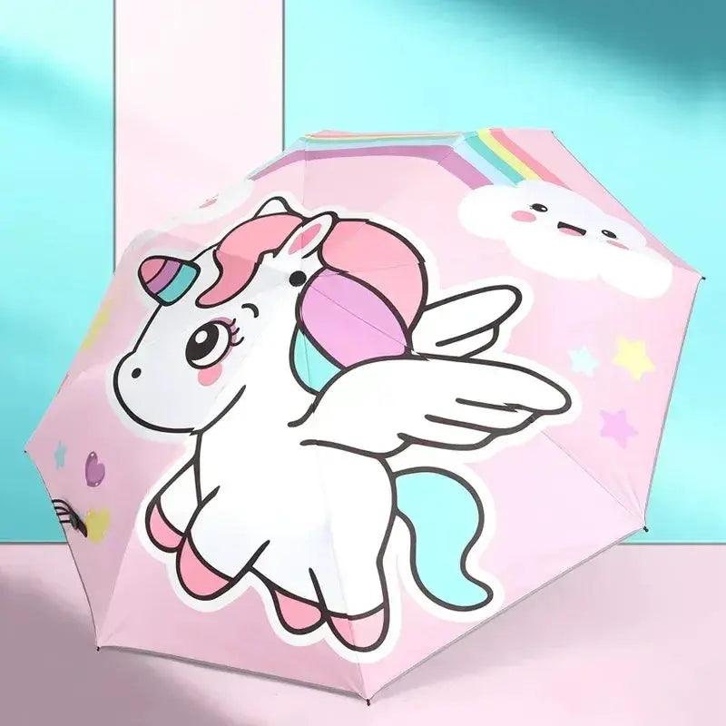  Kids Unicorn Umbrella Automatic Windproof UV Coating -  ToylandEU™