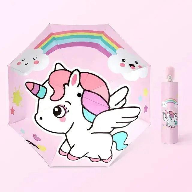  Kids Unicorn Umbrella Automatic Windproof UV Coating -  ToylandEU™