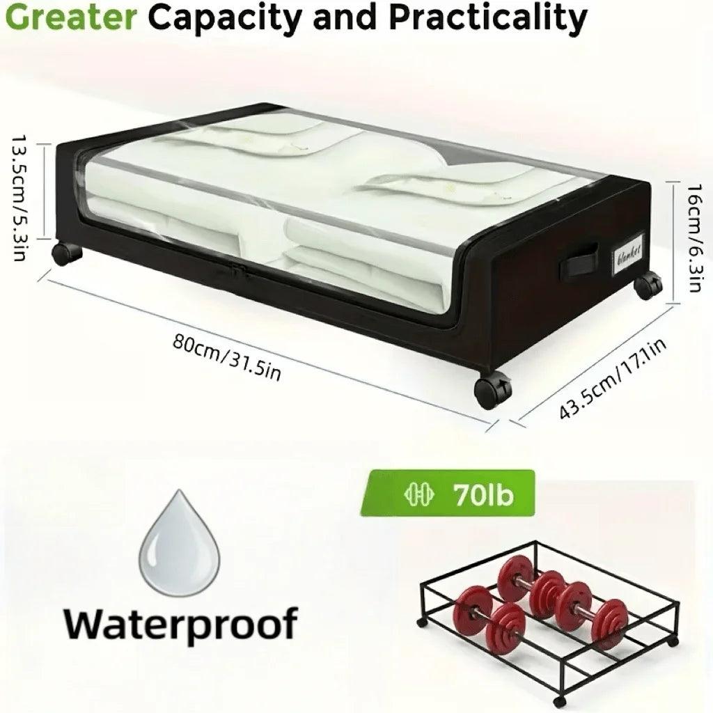 Under Bed Bins | Wheeled Zipper Lid | Toylandeu™