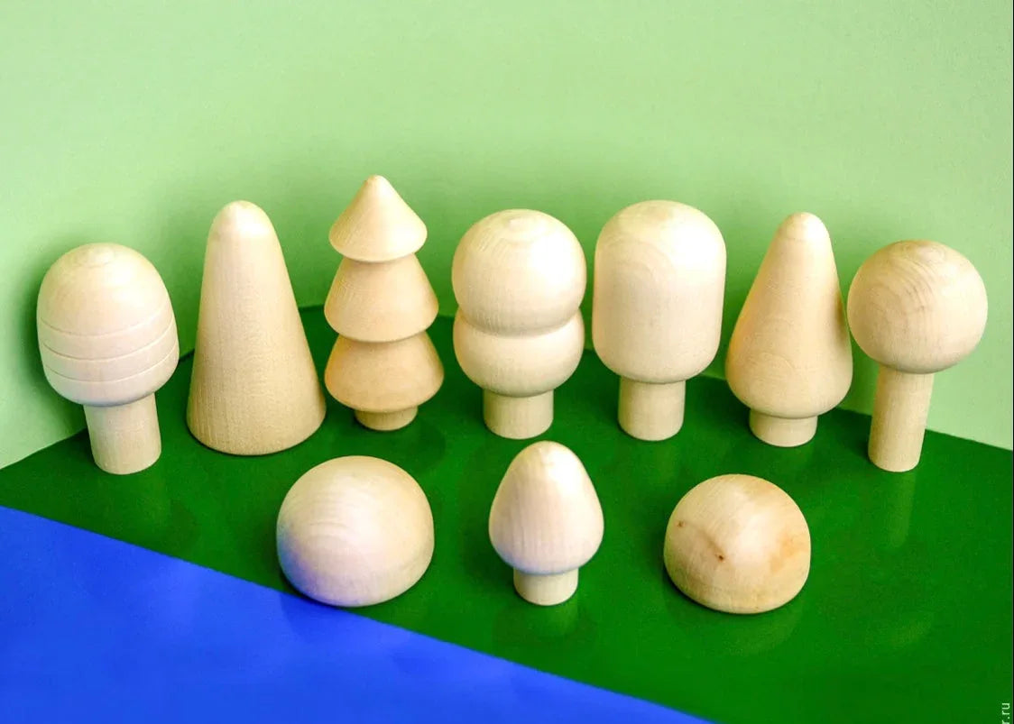 Unfinished Wooden Forest Play Set For Creative Imagination - ToylandEU