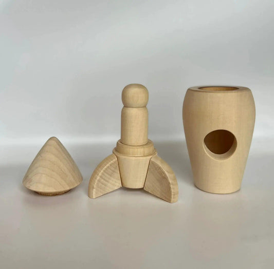  Unfinished Wooden Rocket Ship Astronaut Figurine Diy Kit -  ToylandEU™