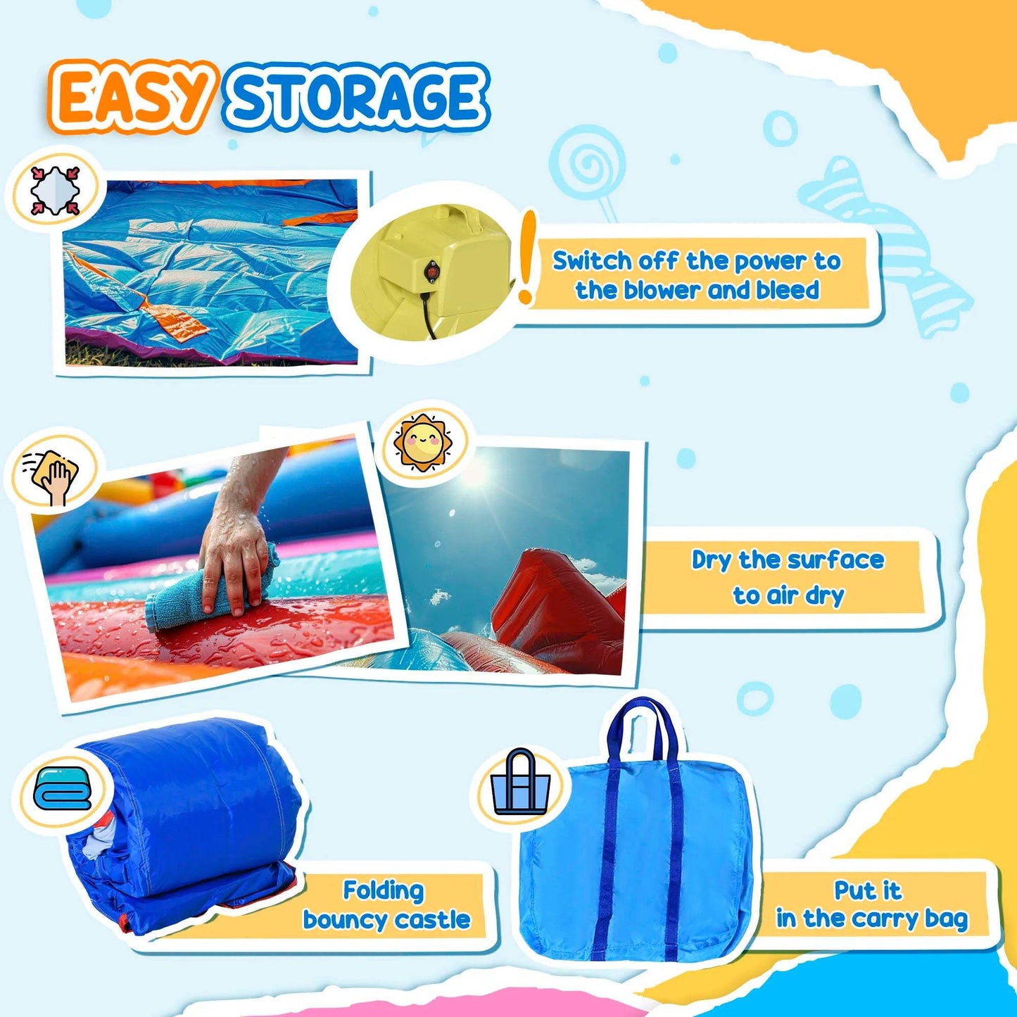  Unicorn 5-in-1 Inflatable Bounce House and Water Slide -  ToylandEU™