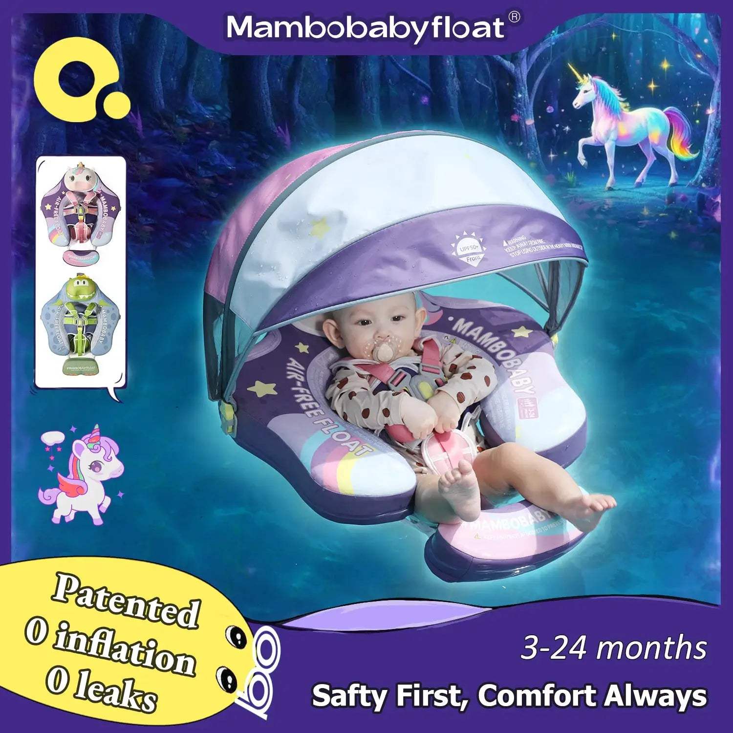  Unicorn Baby Pool Float With Removable Canopy Sun Shade -  ToylandEU™