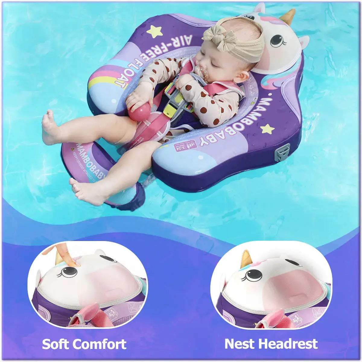  Unicorn Baby Pool Float With Removable Canopy Sun Shade -  ToylandEU™