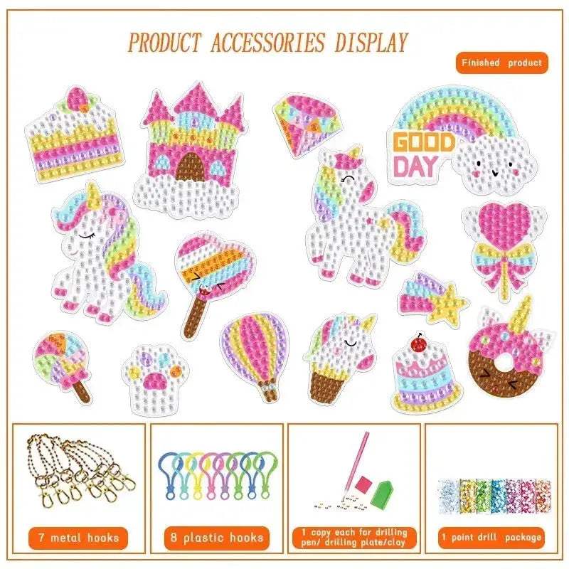 Unicorn Diamond Painting Kit For Kids With Gems And Stickers - ToylandEU