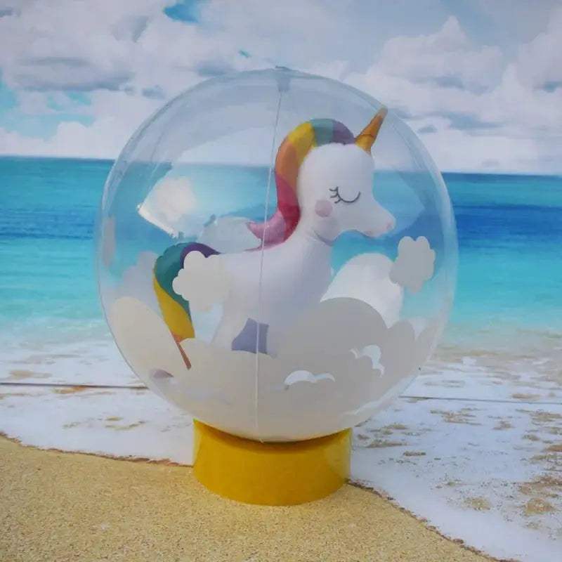 Rooxin Unicorn Swimming Pool Party Inflatable Beach Ball Pool Float Swimming Ring Summer Water Play Pool Party Accessories - ToylandEU