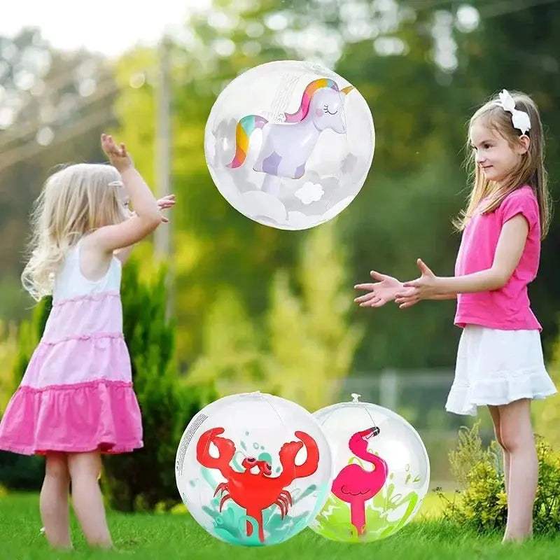 Rooxin Unicorn Swimming Pool Party Inflatable Beach Ball Pool Float Swimming Ring Summer Water Play Pool Party Accessories - ToylandEU