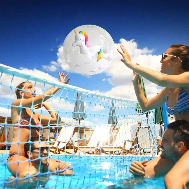 Rooxin Unicorn Swimming Pool Party Inflatable Beach Ball Pool Float Swimming Ring Summer Water Play Pool Party Accessories - ToylandEU