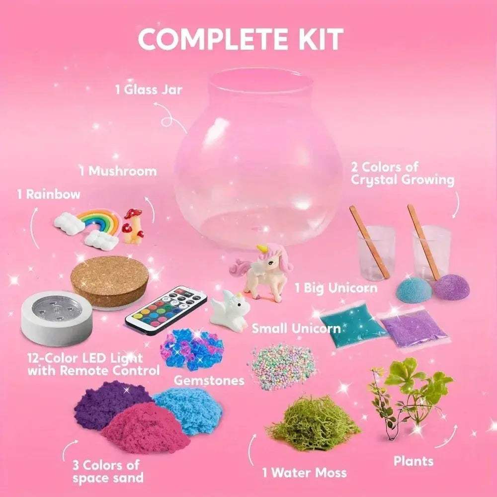  Unicorn Terrarium Kit Crystal Growing LED Night Light -  ToylandEU™