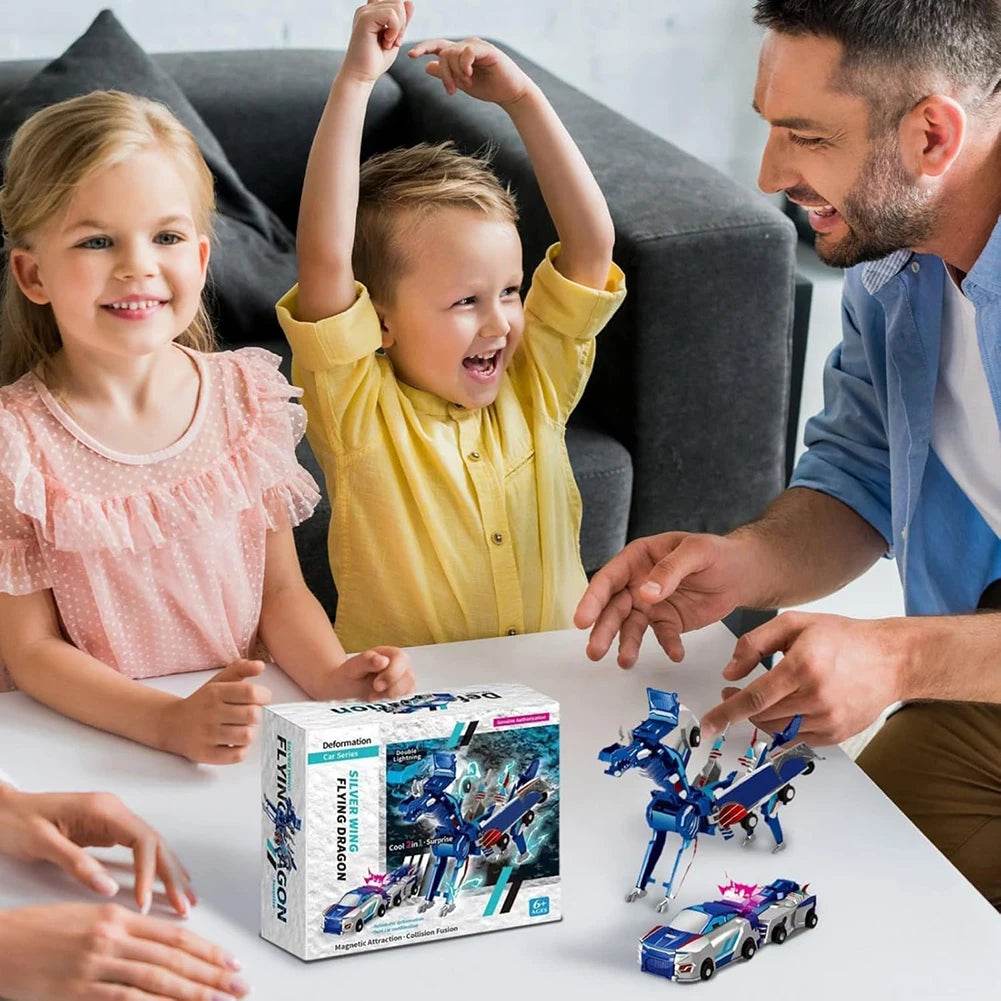 Unicorn Transformer 2 In 1 Kids Magnetic Collision Car Toy - ToylandEU