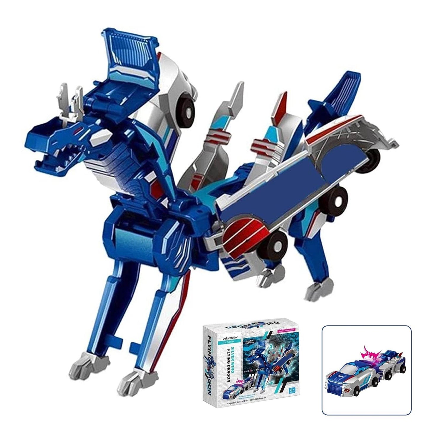 Unicorn Transformer 2 In 1 Kids Magnetic Collision Car Toy - ToylandEU