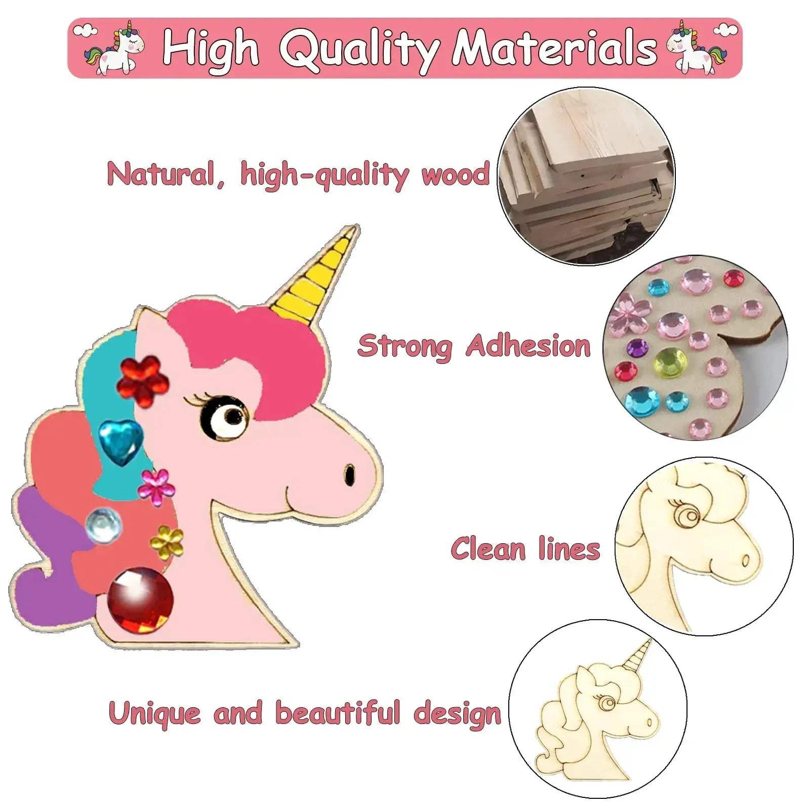 Unicorn Wood Craft Kit With 402 Pieces For DIY Birthday - ToylandEU