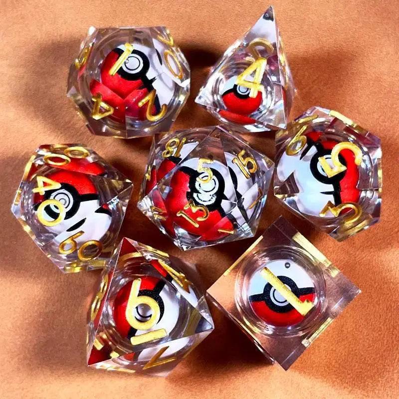  Unique Premium Spinning Dragon Eye DnD Dice Set - NoEnName_Null -  ToylandEU™