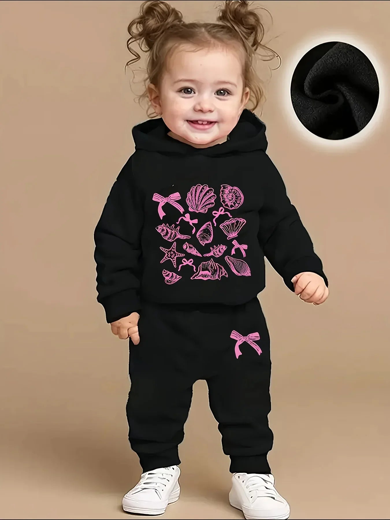 Unisex 1-3Y Hooded Fleece Sweatshirt And Polyester Pants Set - ToylandEU