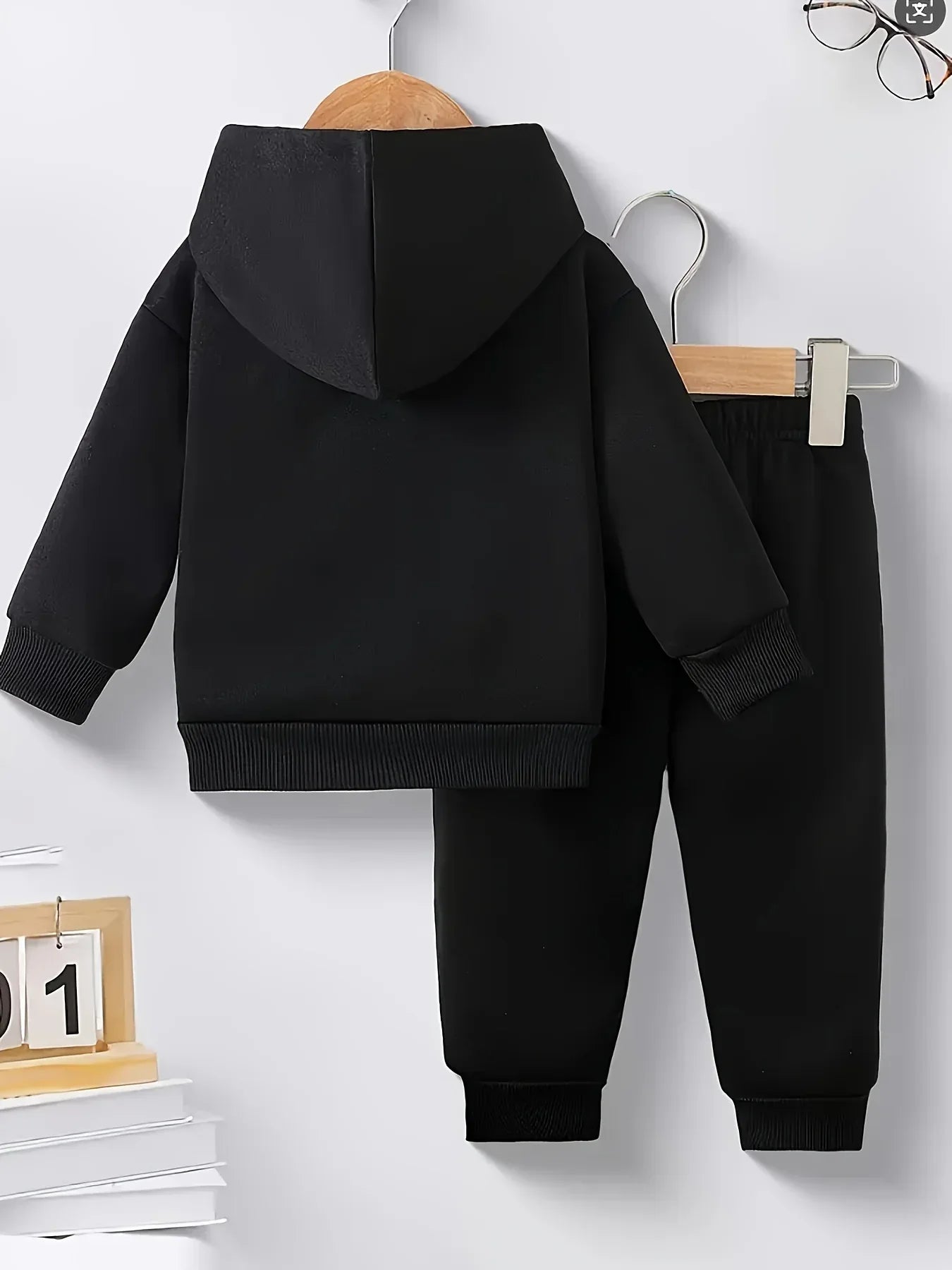 Unisex 1-3Y Hooded Fleece Sweatshirt And Polyester Pants Set - ToylandEU