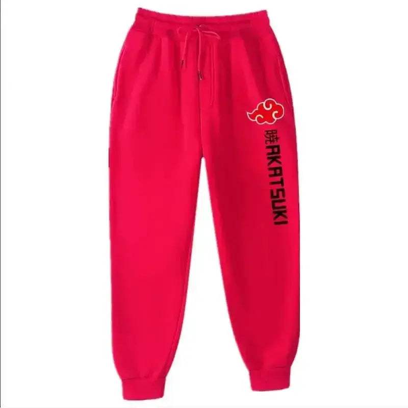 Unisex Anime Akatsuki Fleece Jogger Pants For Streetwear - ToylandEU