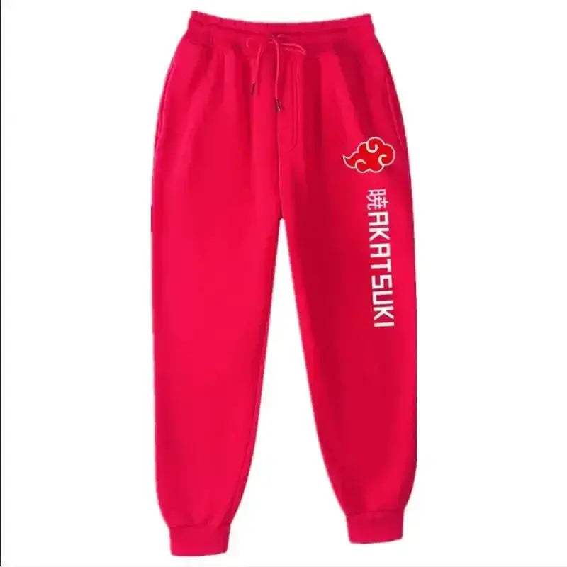 Unisex Anime Akatsuki Fleece Jogger Pants For Streetwear - ToylandEU