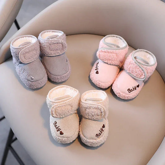 Unisex Baby Snow Boots Anti Slip Warm PlushFleece 0 18M - ToylandEU